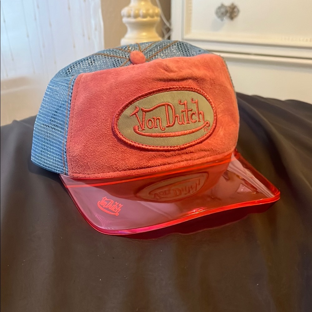 Von Dutch Red and Blue Mesh Cap